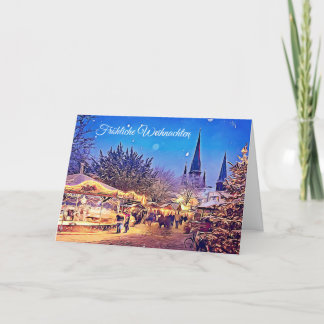 De Duitse Kerstkaart van Weihnachten van Fröhliche Feestdagen Kaart