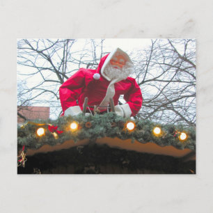 De Duitse kerstman op het dak Feestdagenkaart