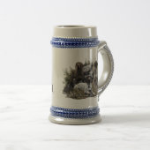 De Duitse kortharige pointer of Deutsch Kurzhaar Bierpul (Voorkant rechts)