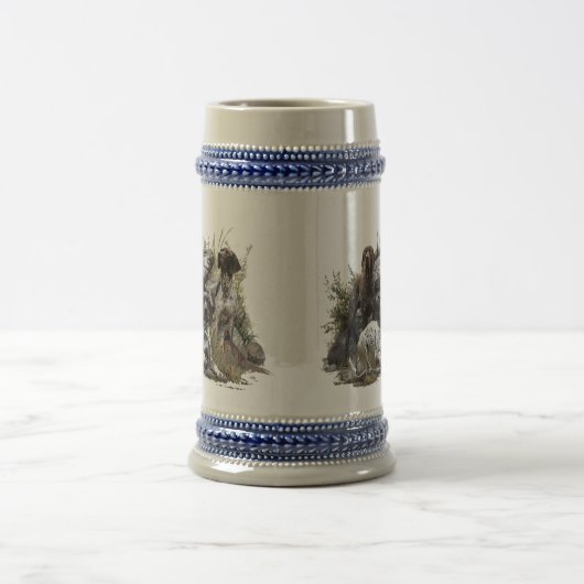 De Duitse kortharige pointer of Deutsch Kurzhaar Bierpul (Center)