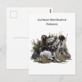De Duitse kortharige pointer of Deutsch Kurzhaar Briefkaart (Voorkant / Achterkant)