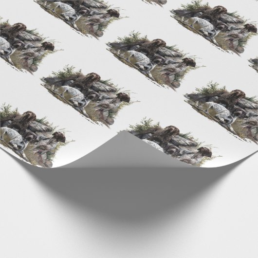 De Duitse kortharige pointer of Deutsch Kurzhaar Cadeaupapier (Hoek)