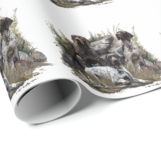 De Duitse kortharige pointer of Deutsch Kurzhaar Cadeaupapier (Rol Hoek)