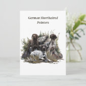 De Duitse kortharige pointer of Deutsch Kurzhaar Kaart (Staand voorkant)