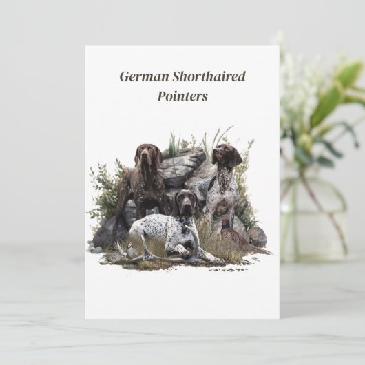 De Duitse kortharige pointer of Deutsch Kurzhaar Kaart (Staand voorkant)