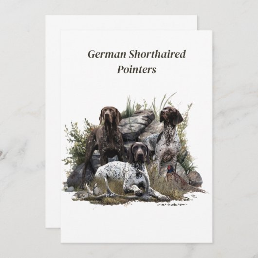 De Duitse kortharige pointer of Deutsch Kurzhaar Kaart (Voorkant / Achterkant)