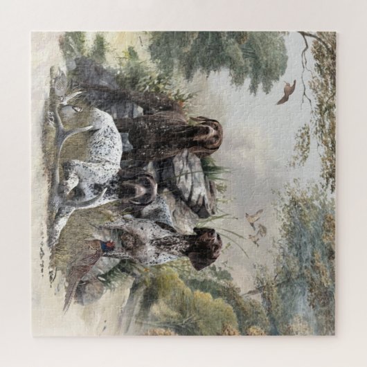 De Duitse kortharige pointer of Deutsch Kurzhaar Legpuzzel (Horizontaal)