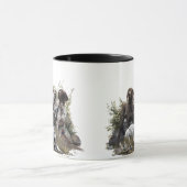 De Duitse kortharige pointer of Deutsch Kurzhaar Mok (Midden)