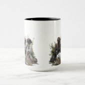 De Duitse kortharige pointer of Deutsch Kurzhaar Mok (Midden)