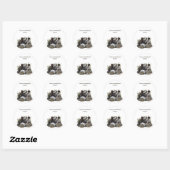 De Duitse kortharige pointer of Deutsch Kurzhaar Ronde Sticker (Vel)