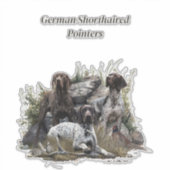 De Duitse kortharige pointer of Deutsch Kurzhaar Sticker (Voorkant)