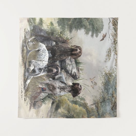 De Duitse kortharige pointer of Deutsch Kurzhaar Wandkleed (Voorkant (horizontaal))