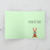 De Duitse paashaas van het geblazen gebit Feestdagen Kaart (Binnen)