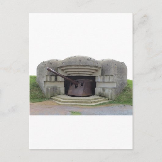 De Duitse Positie die van het Pistool het Strand Briefkaart (Voorkant)