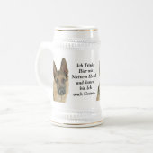 De Duitse Schaapherder Lover's Delight Bierpul (Voorkant links)