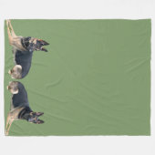 DE DUITSE SCHEPERING FLEECE DEKEN (Voorkant (Horizontaal))