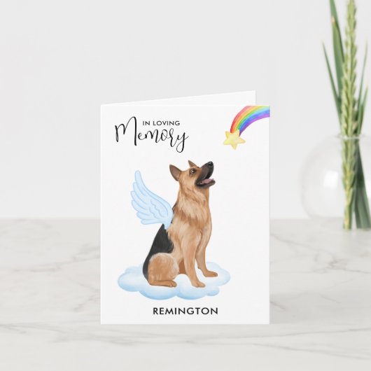 De Duitse Shepherd Angel Dog Pet verliest sympathi Kaart (Voorkant)