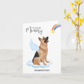 De Duitse Shepherd Angel Dog Pet verliest sympathi Kaart (Gele Bloem)