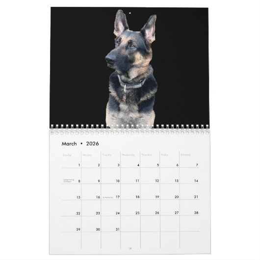 DE DUITSE SHEPHERD KALENDER (Mar 2026)