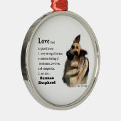 De duitse Shepherd Love is Metalen Ornament (Rechts)