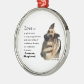 De duitse Shepherd Love is Metalen Ornament (Links)