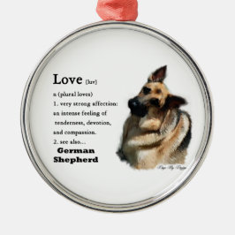 De duitse Shepherd Love is Metalen Ornament