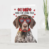 De Duitse Shorthair Pointer Dog houdt van je Valen Feestdagen Kaart (Voorkant)
