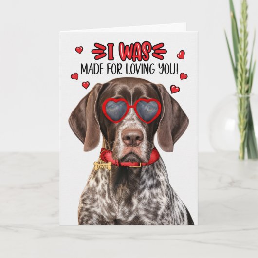 De Duitse Shorthair Pointer Dog houdt van je Valen Feestdagen Kaart (Voorkant)