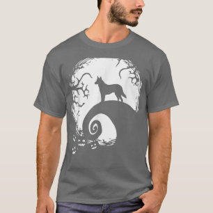 De Duitse sjeperd Halloween onder de moonlight Spo T-shirt