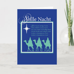 De Duitse Stille Kerstkaart van de Nacht Feestdagen Kaart