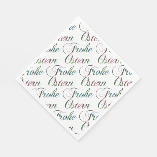 De Duitse taal Happy Paaster Frohe Ostern Napkins Servet (Hoek)