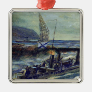 De Duitse U 56-boot is gezonken door Grozovoi Metalen Ornament