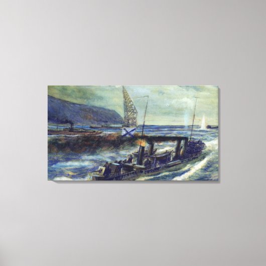 De Duitse U 56 gezonken door Grozovoi Canvas Afdruk (Voorkant)