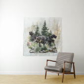 De Duitse Wirehaired Pointers, Art Wandkleed (In situ)