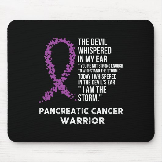 De duivel - alvleesklier kankerbewustzijn steun ri muismat (Voorkant)