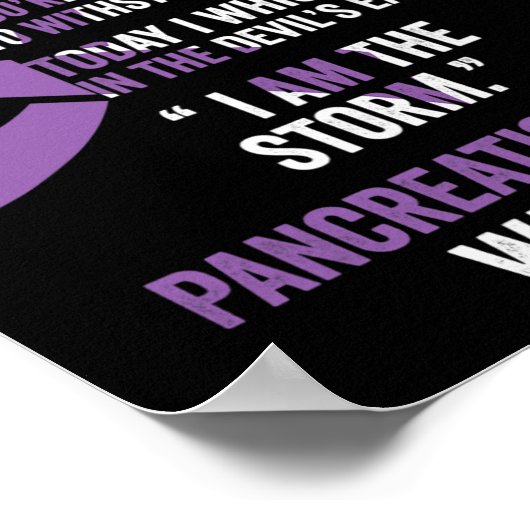 De duivel - alvleesklier kankerbewustzijn steun ri poster (Hoek)