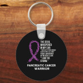 De duivel - alvleesklier kankerbewustzijn steun ri sleutelhanger (Voorkant)