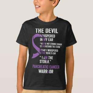 De duivel - alvleesklier kankerbewustzijn steun ri t-shirt