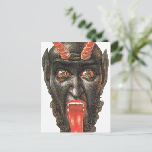 De duivel briefkaart (Staand voorkant)