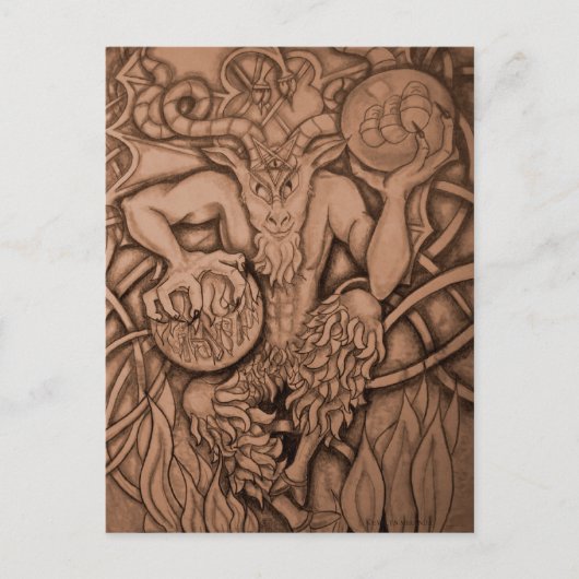 De duivel briefkaart (Voorkant)