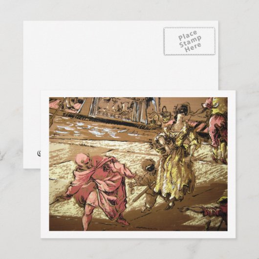 De duivel deed het. briefkaart (Voorkant / Achterkant)