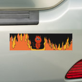 De duivel deed het. bumpersticker (Op auto)