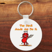 De duivel deed het. Grappig Sleutelhanger (Voorkant)