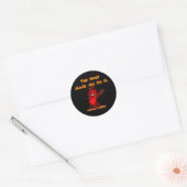 De duivel deed het. ronde sticker (Envelop)