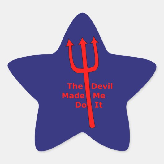 De duivel deed het. ster sticker (Voorkant)