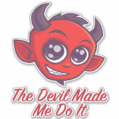De duivel deed het. sticker (Voorkant)