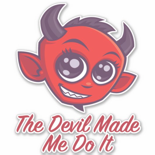 De duivel deed het. sticker (Voorkant)