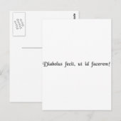 De duivel deed me dat. briefkaart (Voorkant / Achterkant)
