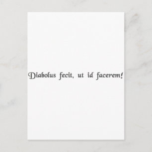 De duivel deed me dat. briefkaart