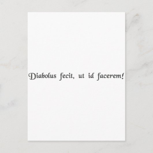 De duivel deed me dat. briefkaart (Voorkant)